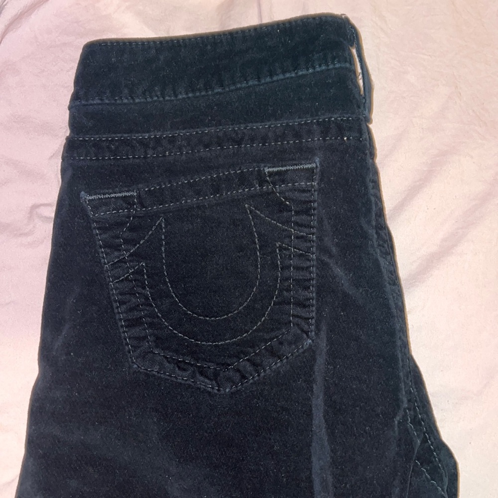 black low waisted true religion jeans